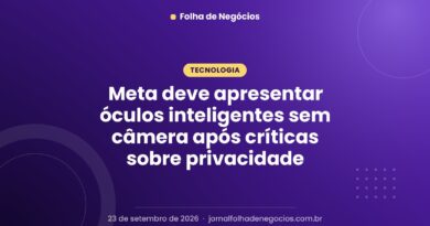 Meta deve apresentar óculos inteligentes sem câmera após críticas sobre privacidade
