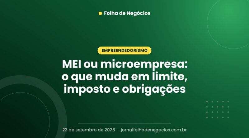 MEI ou microempresa: o que muda em limite, imposto e obrigações