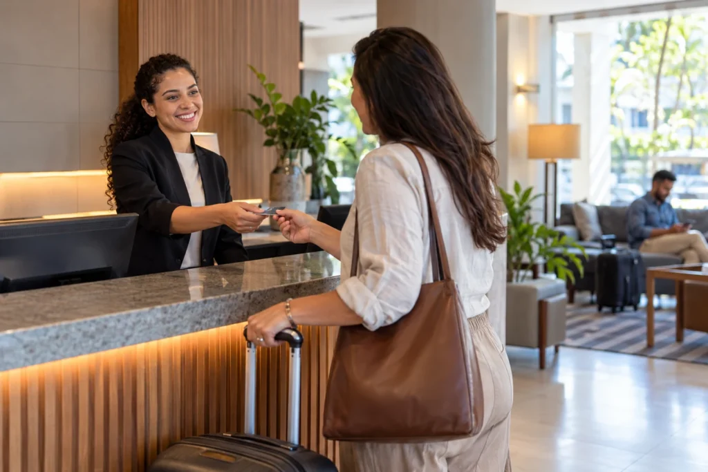 Imagem ilustrativa: recepcionistas de hotel