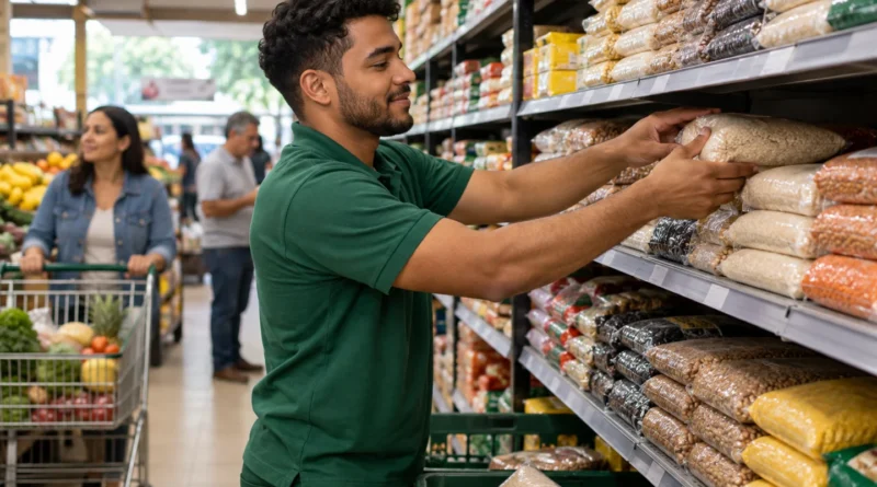 Imagem ilustrativa: repositores de supermercado